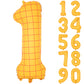 40 In Matte Yellow Number Balloons Helium Foil Mylar Balloon Birthday Party Banquet Decoration Digital 1