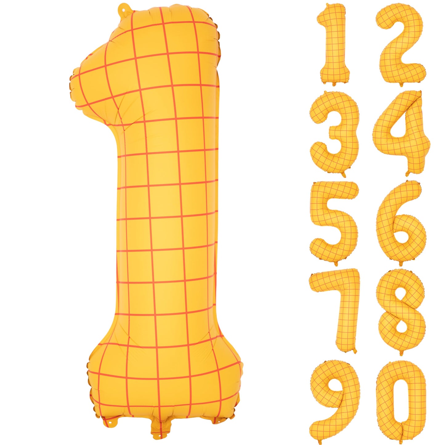 40 In Matte Yellow Number Balloons Helium Foil Mylar Balloon Birthday Party Banquet Decoration Digital 1