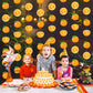 Daifunli 8 Pcs Orange Party Decorations Citrus Slice Birthday Hanging Garlands Banner Tangerine Paper Cutouts Streamer for Littl
