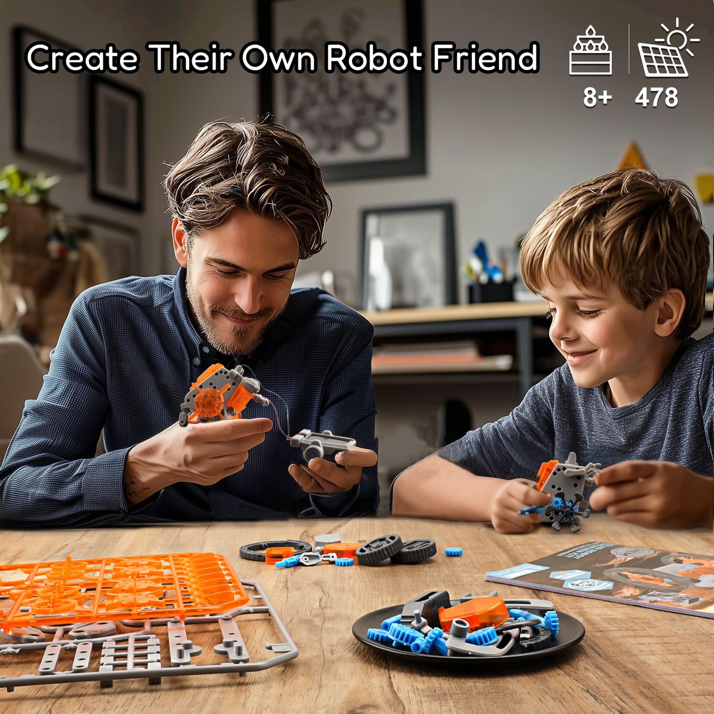 Sillbird Stem 15-In-1 Solar Robots Toys For Boys Age 8-13, Solar Or Battery Dual Power Drive Diy Building Science Education Kits, Birthday Gifts For Boys And Girls Aged 8 9 10 11 12 13 14 Years Old