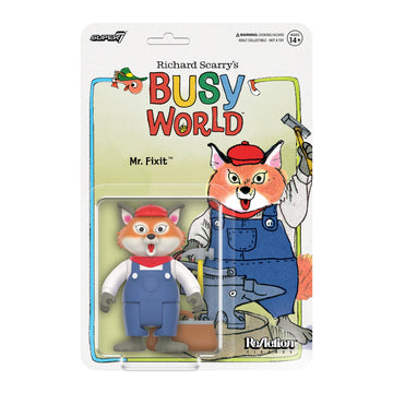 Super7 Richard Scarry Mr. Fixit - 3.75' Richard Scarry Books Action Figure With Accessory Classic Children'S Books Collectibles And Retro Toys