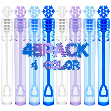 Winrayk 48Pcs Frozen Mini Bubble Wand Bubbles Party Favors For Kids Bubbles Bulk Birthday Gift Toy Prizes Valentine Christmas Wedding Snowflake Bubbles Frozen Party Favors Supplies Goodie Bag Stuffers
