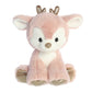 Aurora Festive Holiday Dashing Reindeer Stuffed Animal - Seasonal Cheer - Heartwarming Gifts - Rose Gold 13 Inches