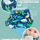 Cheeky Chompers 2-in-1 Baby Dribble Bib & Teether, Cotton, Reversible, One Size, Baby Dino, Model CCNCDINOF