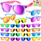 Giftinbox Valentines Kids Sunglasses Bulk, 16 Pack Kids Sunglasses Party Favor With Uv400 Protection, Neon Sunglasses For Boys Girls Goody Bag Stuffers, Beach Pool Birthday Party Favors For Kids 3-8