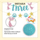 WeBenison Mermaid 3rd Birthday Banner - Pink & Blue Glitter Paper Bunting for Under The Sea Party Decorations