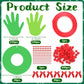 Hollowfly Christmas Handprint Wreath Craft Kit - DIY Paper Ornaments, Multicolor, Model DUC-Hollowfly-3701 for Home & School Activities