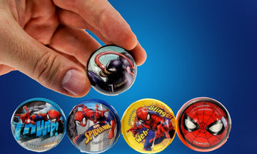 Ja-Ru Marvel Spiderman Bouncy Superballs Super Hi Bounce 1.2' (1 Pack Of 5 Balls) Fidget Balls Small Toys For Kids Prize Premium Giveaways Gift Birthday Supplies A-6805-1
