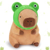Achwishap Capybara Plush,Cute Plushies Capybara Stuffed Animals,Capybara Plush Toys,Kawaii Plushie Stuffed Toy With Frog Hat Plu