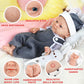 Ivita 16'' Boy Full Body Silicone Baby Doll Lifelike Reborn Doll Surprice Children Anti-Stress Stress Relief Toys - Boy