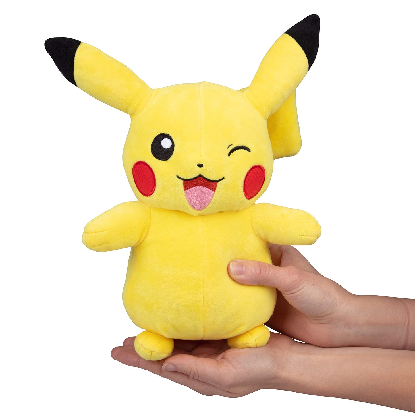 Pokemon 12  Large Winking Pikachu Plush - Officially Licensed - Generation 1 Figure - Authentic Soft Stuffed Animal Toy - Gift for Kids  Boys  Girls - 2+