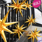 Partywoo Gold Star Balloons, 2 Pcs 42 Inch Large 14-Pointed Starburst Balloons, One-Piece Star Explosion Balloons With Ribbon, Point Star Foil Balloons, Mylar Balloons For Birthday Party Decorations