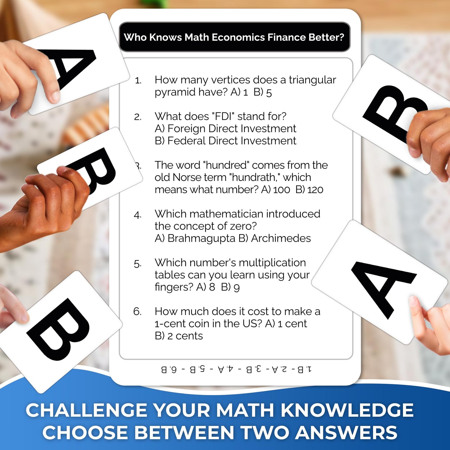 QUOKKA Board Games for Kids 8-12 and Family - STEM Card Game for Kids Age 12+ - Who Knows Math Finance Economics Better? - Educa