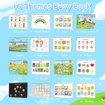 Roatee Toddler Preschool Toys, Busy Book Montessori Learning Toys For Toddlers 1-3, Kids Toys Coloring Book Preschool Learning A