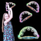 The Dreidel Company Flashing Tambourines Hand Held, 9'' Inch Tambourine Flashes In Assorted Colors, Ring Metal Jingles Percussio