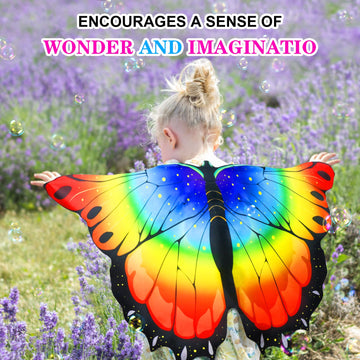 Irolewin Fairy Toddler Kids Butterfly-Wings For Girls Dress-Up-Costumes As Halloween Princess Party Favors