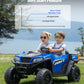 Elemara 24V 10Ah Multifunctional Ride On Car With Dump Bed, Shovel, And Sun Shade, Large Electric Car 2 Seater, Side By Side Bat