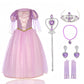 Lingway Toys Luxury Girls Princess Dress Up Costumes,Rapunzel Cosplay Dress With Accessories Style A 7-8Years
