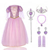 Lingway Toys Luxury Girls Princess Dress Up Costumes,Rapunzel Cosplay Dress With Accessories Style A 7-8Years