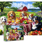 Puzzles 300 Pieces for Adults Picnic Jigsaw Puzzles Family Puzzle Game - Finished Size is 20.5 x 15 inch