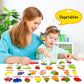 PENGFULL Felt Fruits and Vegetables Learning Pieces,62 Felt Board Pieces for Felt Flannel Board,Learn Common Fruits and Vegetabl