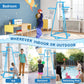 Raylinyee Kids Basketball Hoop Portable Basketball Stand Toys Basketball Indoor Outdoor, Portable Basketball With 4 Hoops At Var
