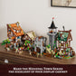 FUNWHOLE Medieval Watchtower Building Set - 1625 Pcs Plastic Castle Model F9027, 40.64cm x 25.4cm x 43.18cm, Collectible