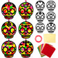 Qyeahkj 36 Set Day of The Dead Suncatchers Crafts for Kids DIY Skull Window Tissue Paper Craft Kit Hanging Decor for Mexico Home