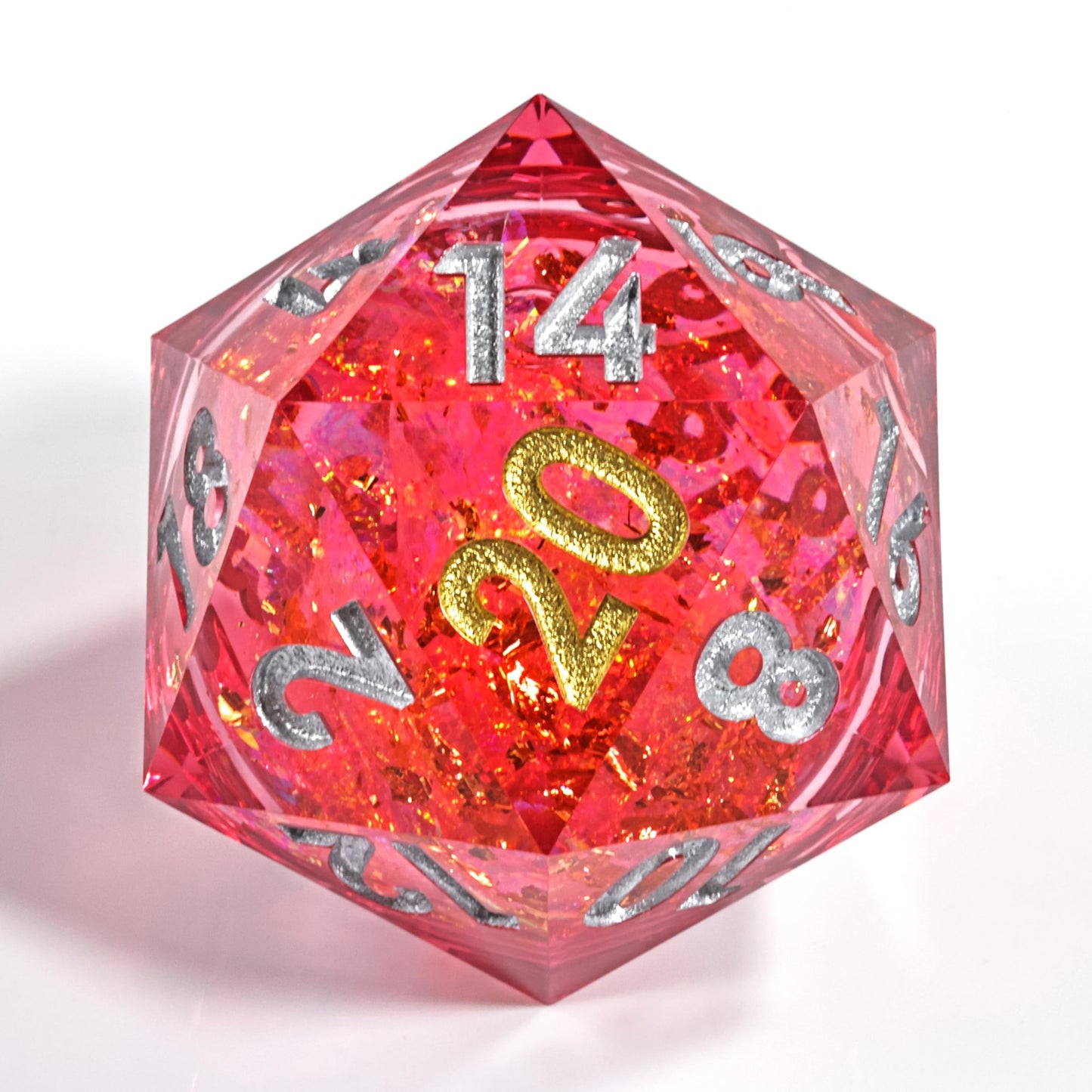 Mini Planet 50mm Chonk D20 Liquid Core Role Playing Table Games DND Polyhedral RPG MTG Dice Raspberry