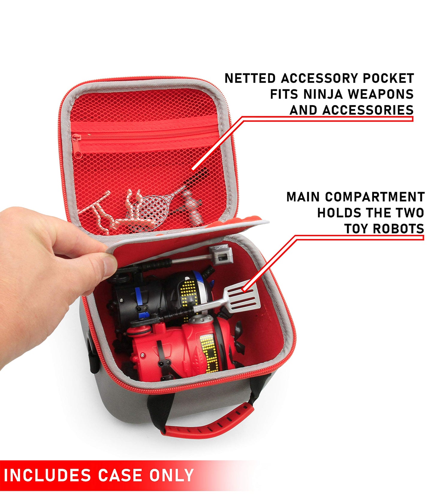 Casematix Robot Toy Box Case Compatible With Ninja Bots Interactive Battling Robots And Accessories, Includes Case Only