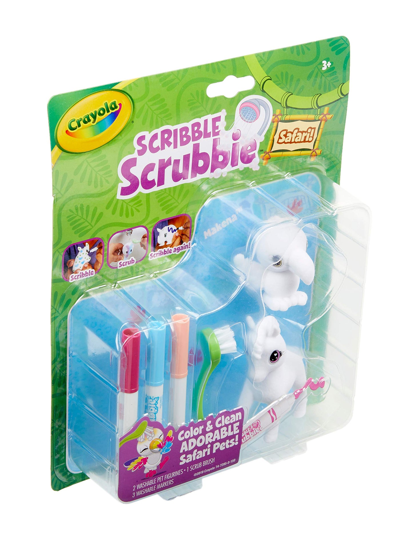 Crayola Scribble Scrubbie Safari 2 Pack Animal Toy Set Age 3+