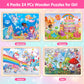 Jigsaw Puzzles Wooden Puzzles For Girls Ages 3-5 Unicorn Mermaid Princess Fairy Puzzle Preschool Educational Brain Teaser Boards