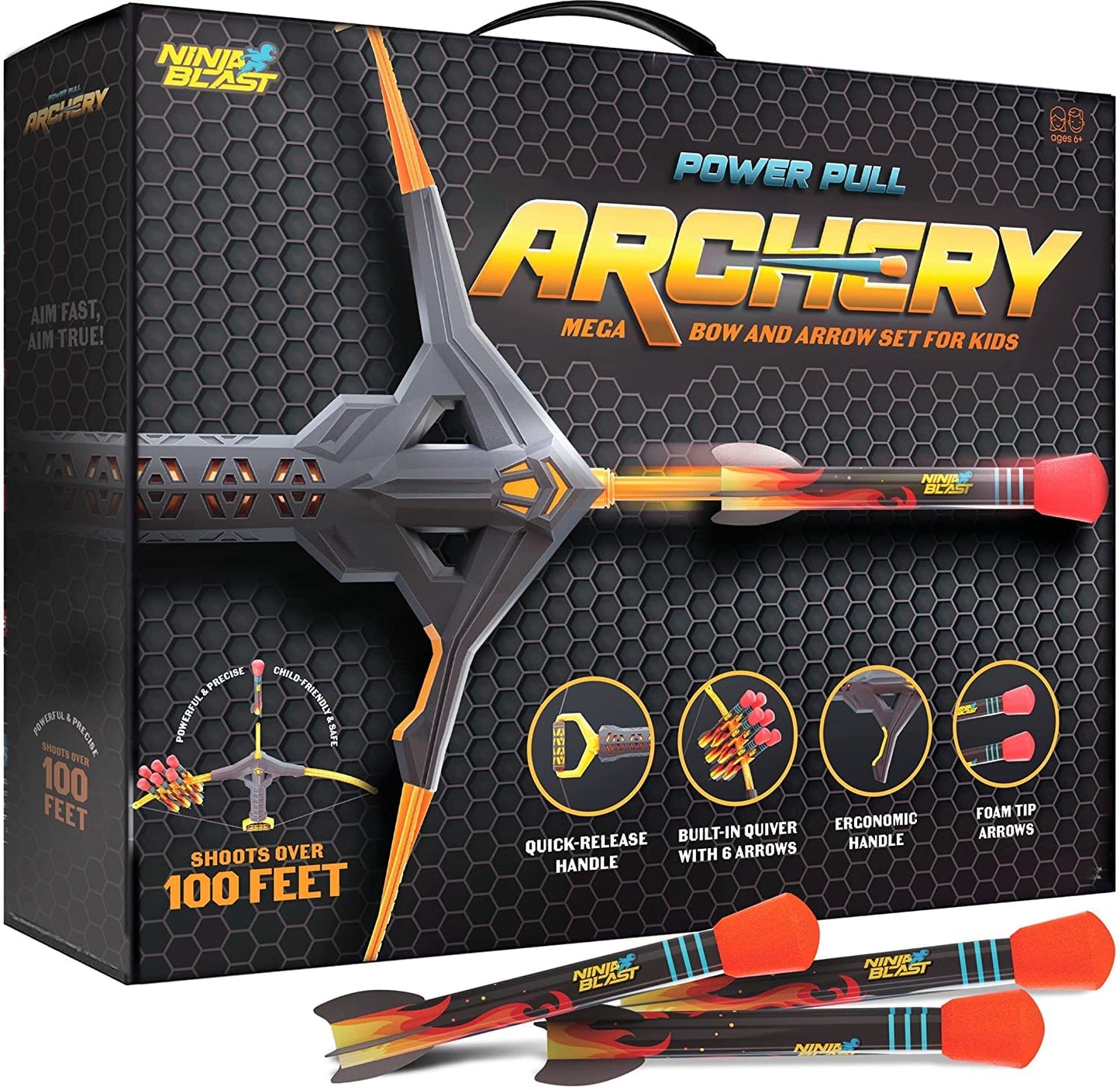Kids Bow and Arrow Archery Set - Coolest Toys for Boys Age 6, 7, 8, 9, 10, 11 & 12 Year Old Boy Gifts - Cool Boy Toys Birthday Gift - Best Outdoor Kid Sports Play Toy -Like New