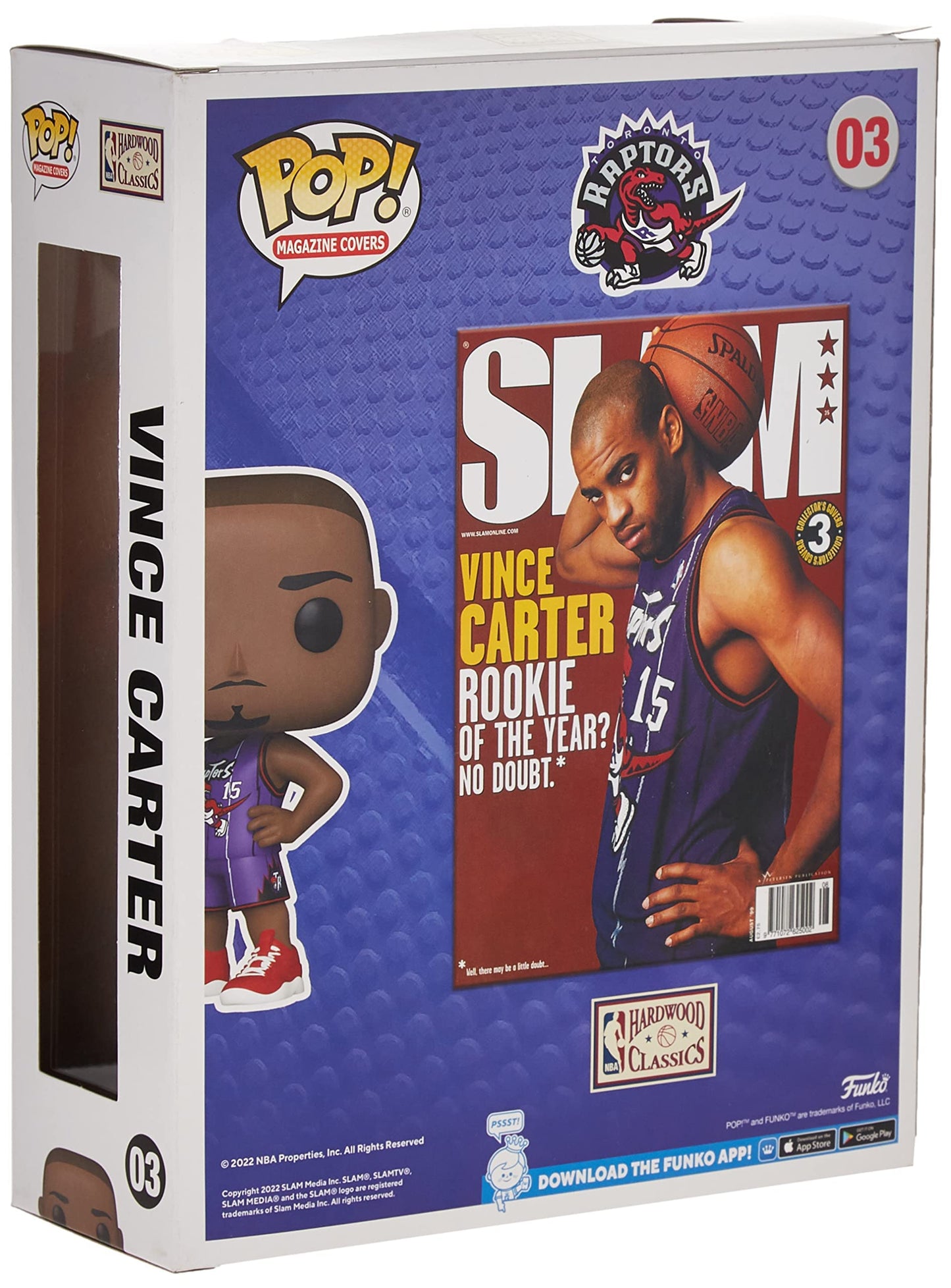 Funko Pop! NBA Cover - Vince Carter, Model 59387, Multicolor Vinyl Collectible