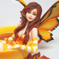Pacific Giftware Autumn Comfort Cup Fairy Figurine, 4.75" Vinyl, Orange Yellow Brown, Model 11364, Collectible Fantasy Art