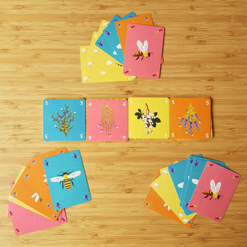 Happy Bee Card Game - Strategic Pollen Harvesting For Victory! Educational Game, Fun Family Game For Kids & Adults, Ages 8+, 3-6 Players, 15 Minute Playtime, Made By Helvetiq