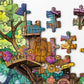 Fantasy Magic Treehouse Puzzles For Adults 1000 Piece, Funny Nature Tree Jigsaw Puzzle, Colorful Plant Flower Puzzle