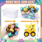 18 Pcs Mini Dinosaur Pull Back Cars For Kids Racing Vehicles Toys With Storage Box Bulk Children Dino Cars Party Favors Supplies