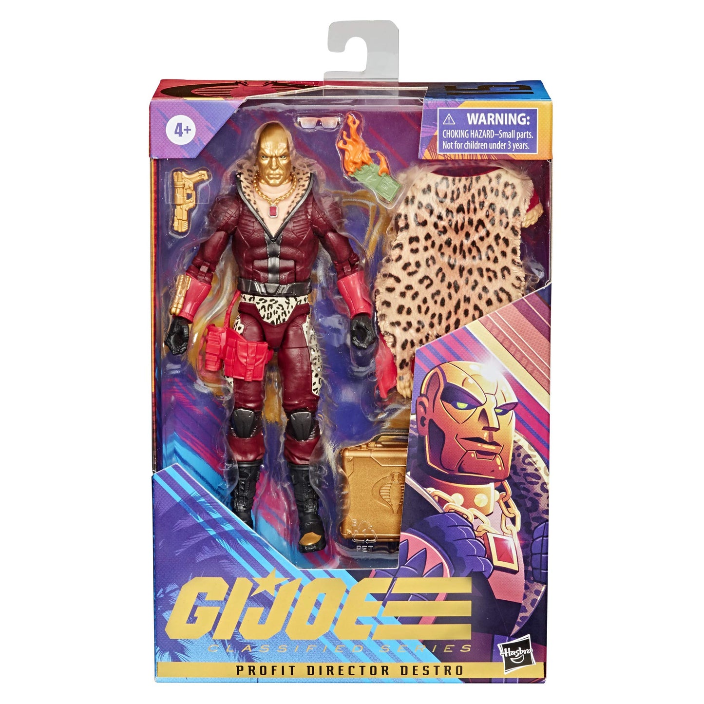 G.I. Joe Classified Profit Director Destro Action Figure 15cm, White, Plastic, Model E8860, Includes Multiple Accessories