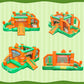 Inflatefly Bounce House Inflatable Slide Hamster Jumping Bouncer Kids Bouncy Castle With Blower For Wet And Dry