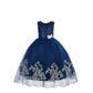 Cosplay Life Floral Dress For Girls And Young Adults Fashion Flower Waistline Kids Party Festival Dress Ages 4-12 Years Old (Blue, 8Yrs)