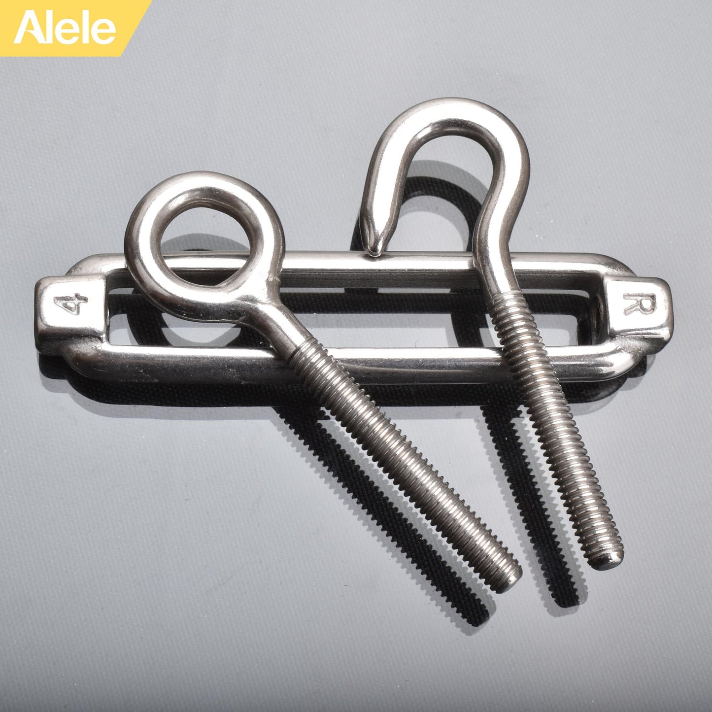 10Pcs M4 Turnbuckles,Alele Clothesline Tightener,Stainless Steel 304 Turnbuckle,Suitable for Tighten Taut Rope (M4 Turnbuckles 1