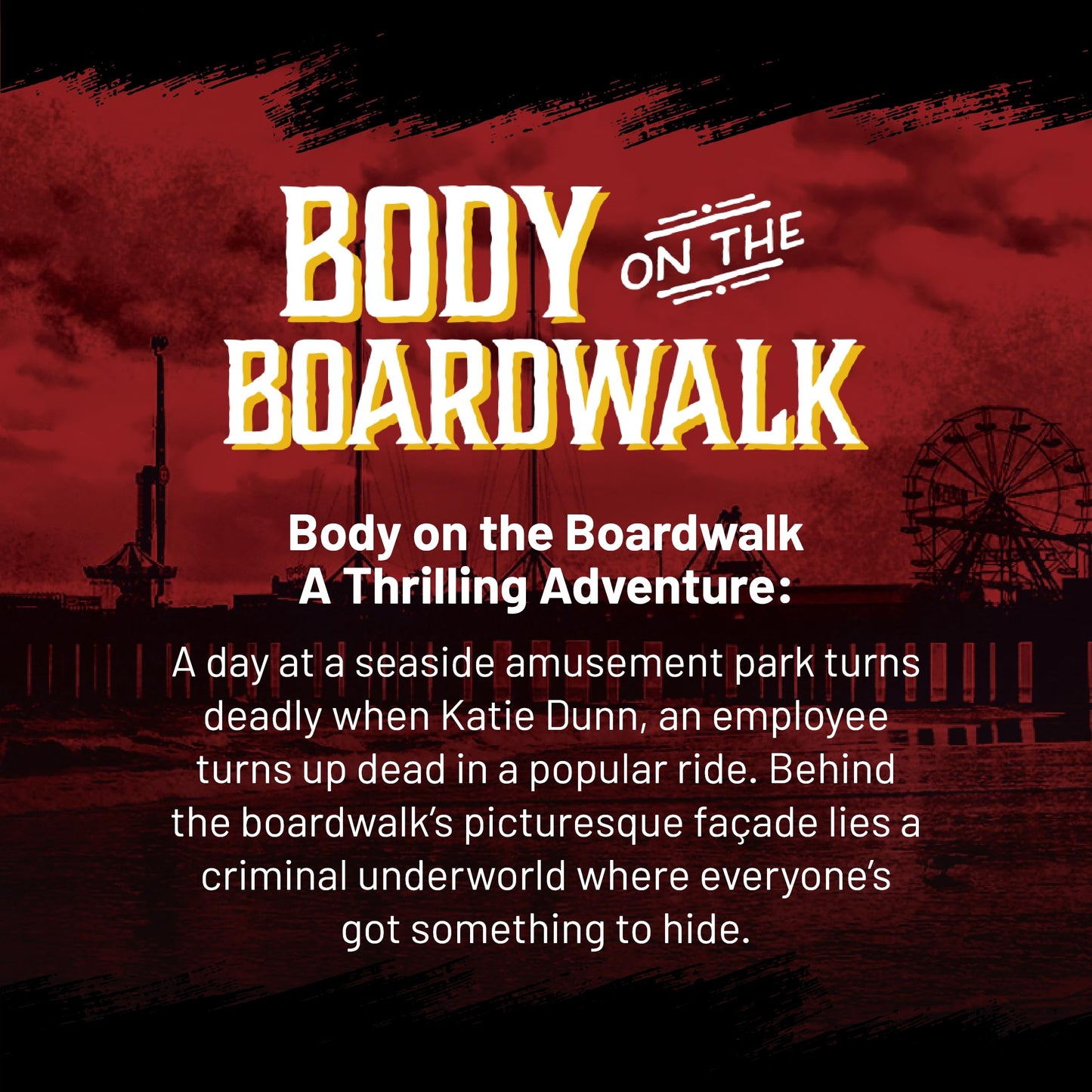 Hunt A Killer: Body On The Boardwalk, Catch The Amusement Park Killer, Interactive Unsolved Mysteries Game, Mystery Box For Game Night, Murder Mysteries Card, Puzzle & Board Games, For Ages 14+