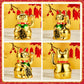 Chunful 8 Inch Lucky Cat Waving Arm Maneki Neko Gold Lucky Fortune Cat With Waving Hand Paw Up For Feng Shui Welcoming Fortune L