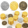 Byhoo 50 PCS Metal DND Coins, 1.2'' Gold Silver Copper Tokens with Face Value for Board Game and Tabletop RPG, Fantasy Metal Coi