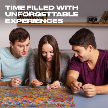 Unidragon Original + Ic4 Design Wooden Jigsaw Puzzle For Adults And Kids, Puzzle Board Game, Quezzle Amazing Cappadocia, Full Pack, 1000 Pieces, 28.2 By 19.6 Inches