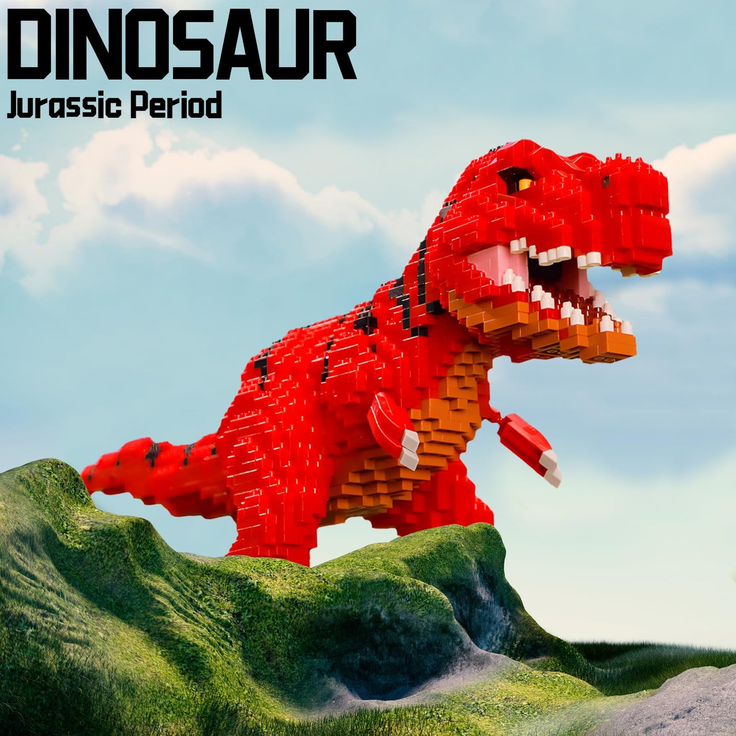Csnrhg Dinosaur Torvosaurus Building Blocks Model Decor Micro Mini Blocks Toy Birthday For Age 6+ Children Adults Teens 1548 Pie