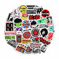 BulbaCraft Classic Rock Stickers - Vinyl Decals for Water Bottles & Laptops, 60s-90s Rock Bands, White, Model 12