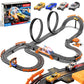 SUFICY Slot Car Race Track Set for Kids - 29ft Electric Race Car Track with 4 Slot Cars  Dual Racing Tracks  Lap Counter & LED Overpass  Car Track Toy Gift for Boys Ages 6-12