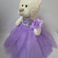 KINNEX COLLECTIONS SINCE 1997 20 Teddy Bear with Elegant Dress (Centerpiece) ~ B16631N-5 (Lavender)